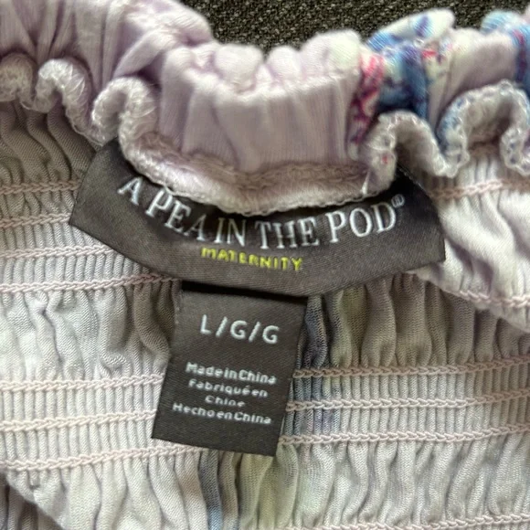 3 items for $30 A pea in the pod floral smocked babydoll shirt blouse maternity - Picture 9 of 10